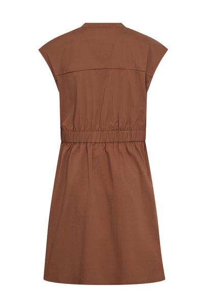 ElaraCC Crop Wrap SS Dress 35-Suntan - 46111 Thumbnail