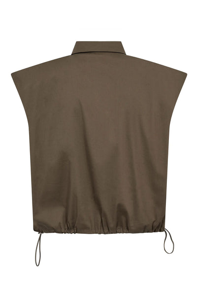 ElaraCC Pleat SS Shirt 60009-Olive - 500255 Thumbnail