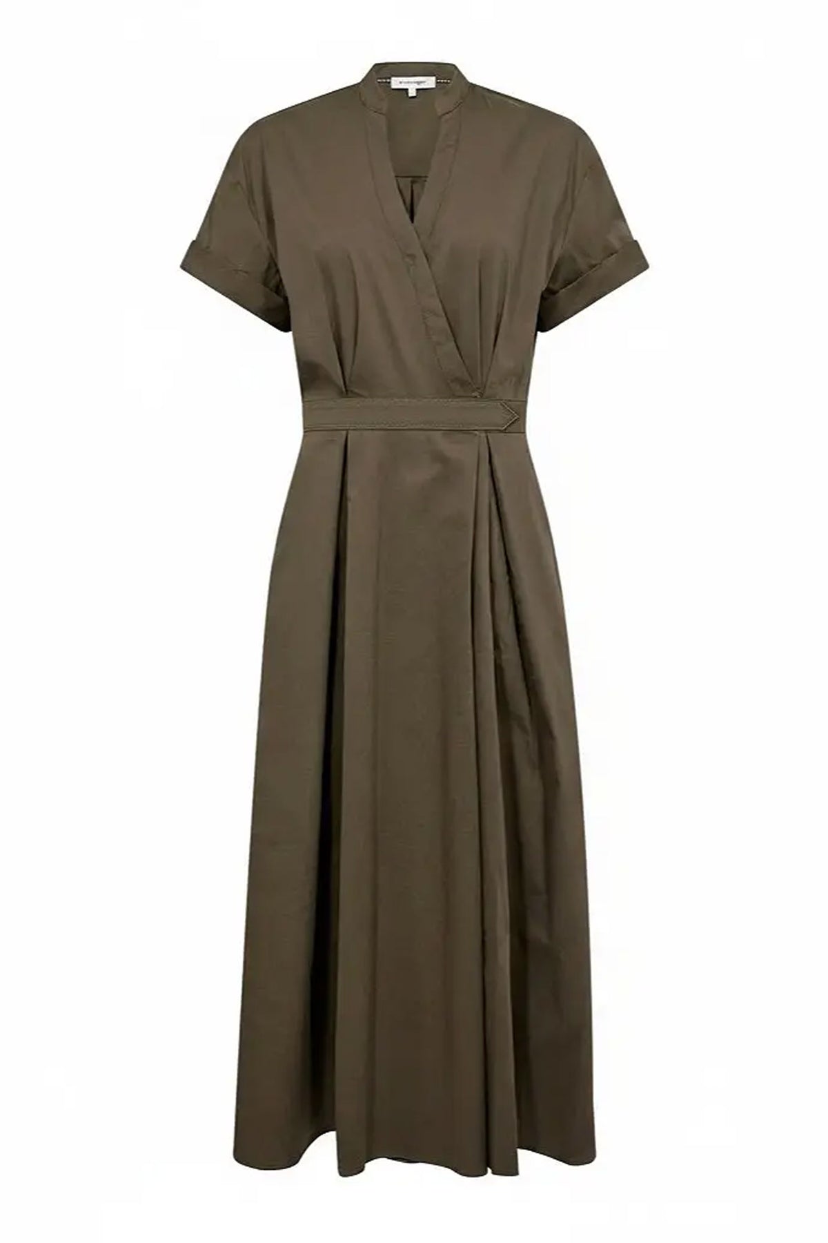 ElaraCC SS Wrap Dress 60009-Olive - 500254