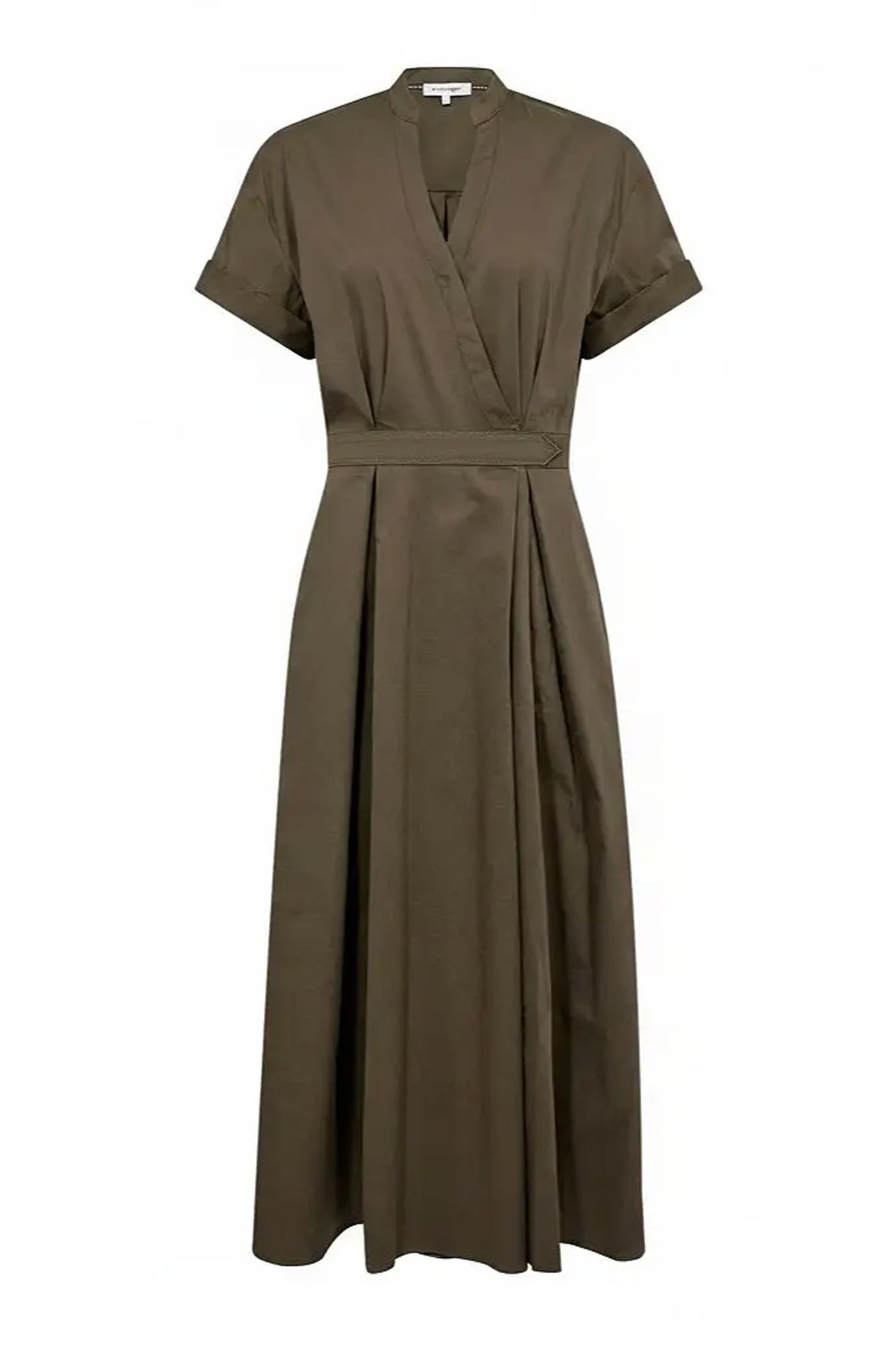 ElaraCC SS Wrap Dress 60009-Olive - 500254