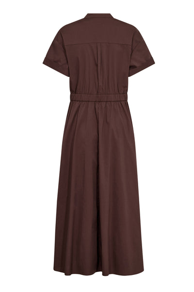 ElaraCC Wrap SS Dress 145-Dark Brown - 46112 Thumbnail