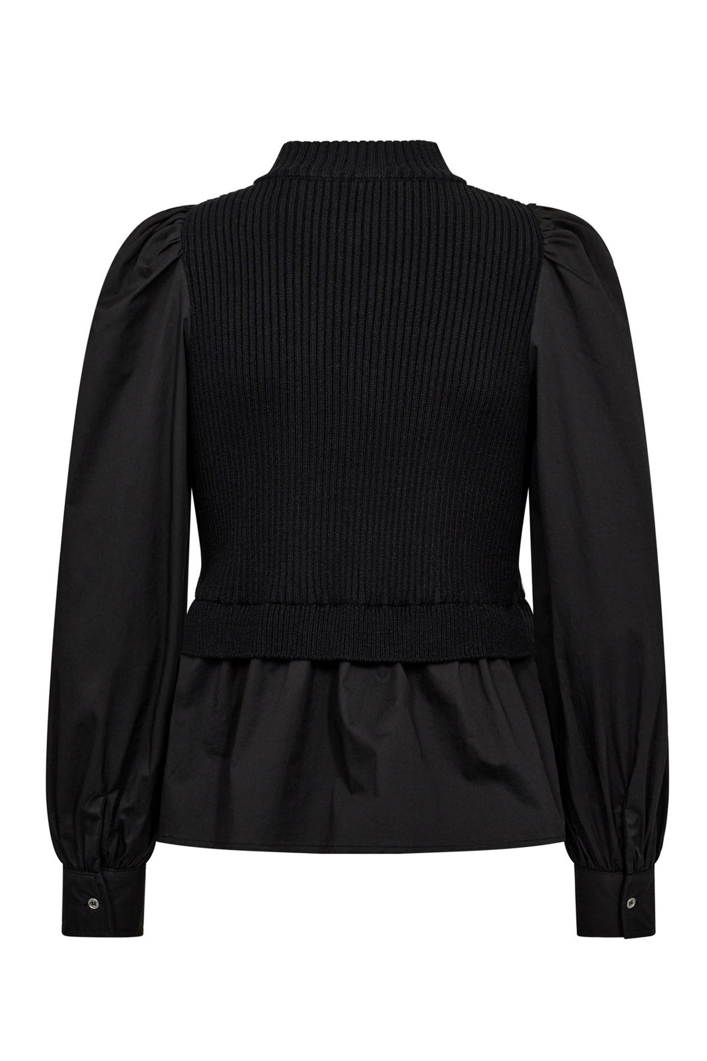 ElisabethCC Mix Zip Knit 96-Black - 32192