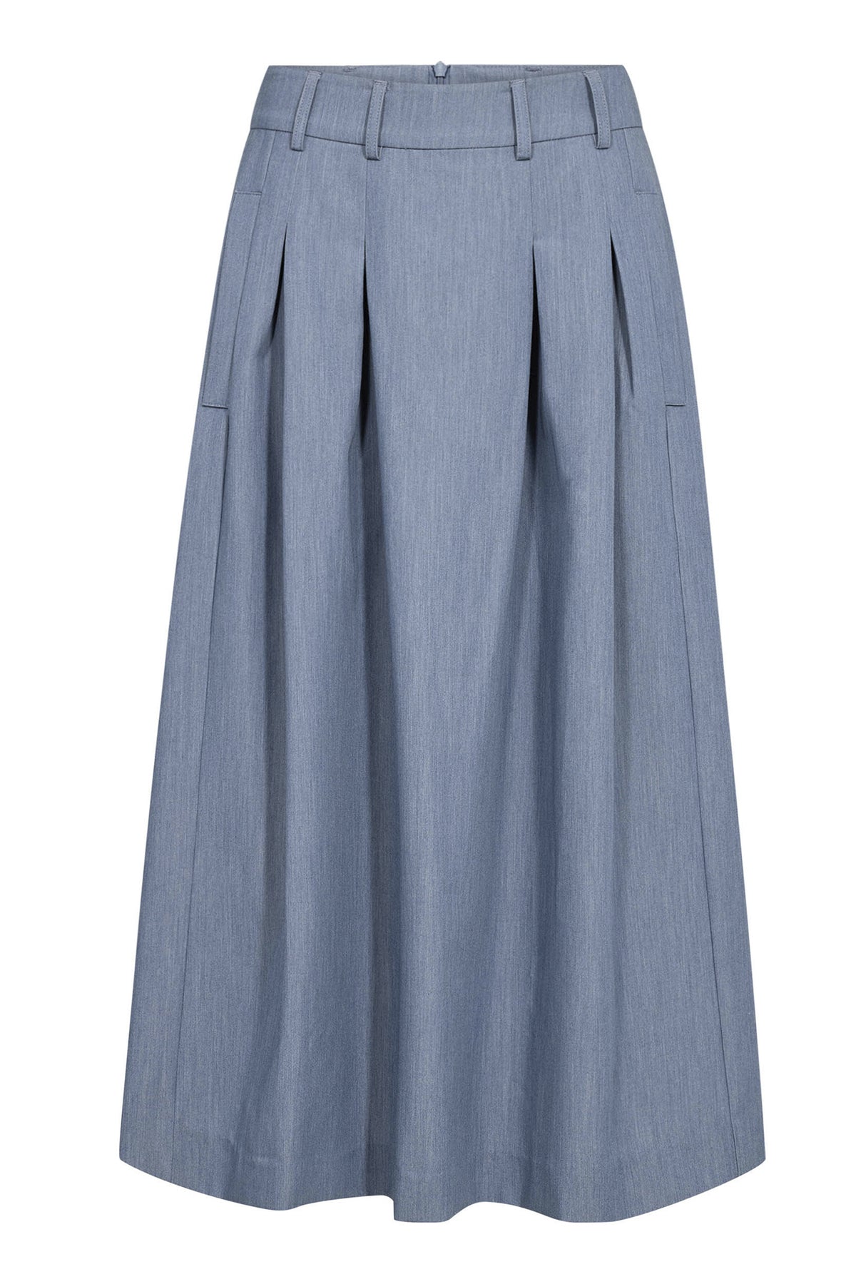 EllyCC Pleat Skirt 586-Dusty Blue - 44043