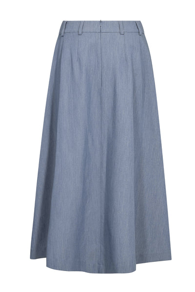 EllyCC Pleat Skirt 586-Dusty Blue - 44043 Thumbnail
