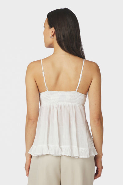 Elvena S Voile Top White - 169066 Thumbnail