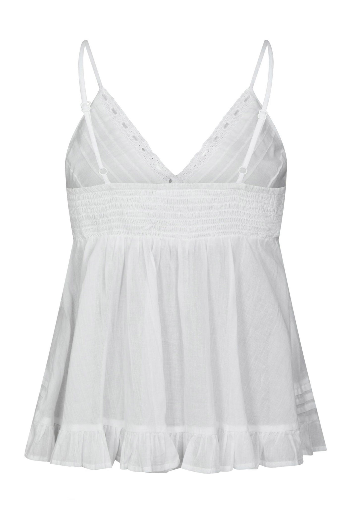 Elvena S Voile Top White - 169066
