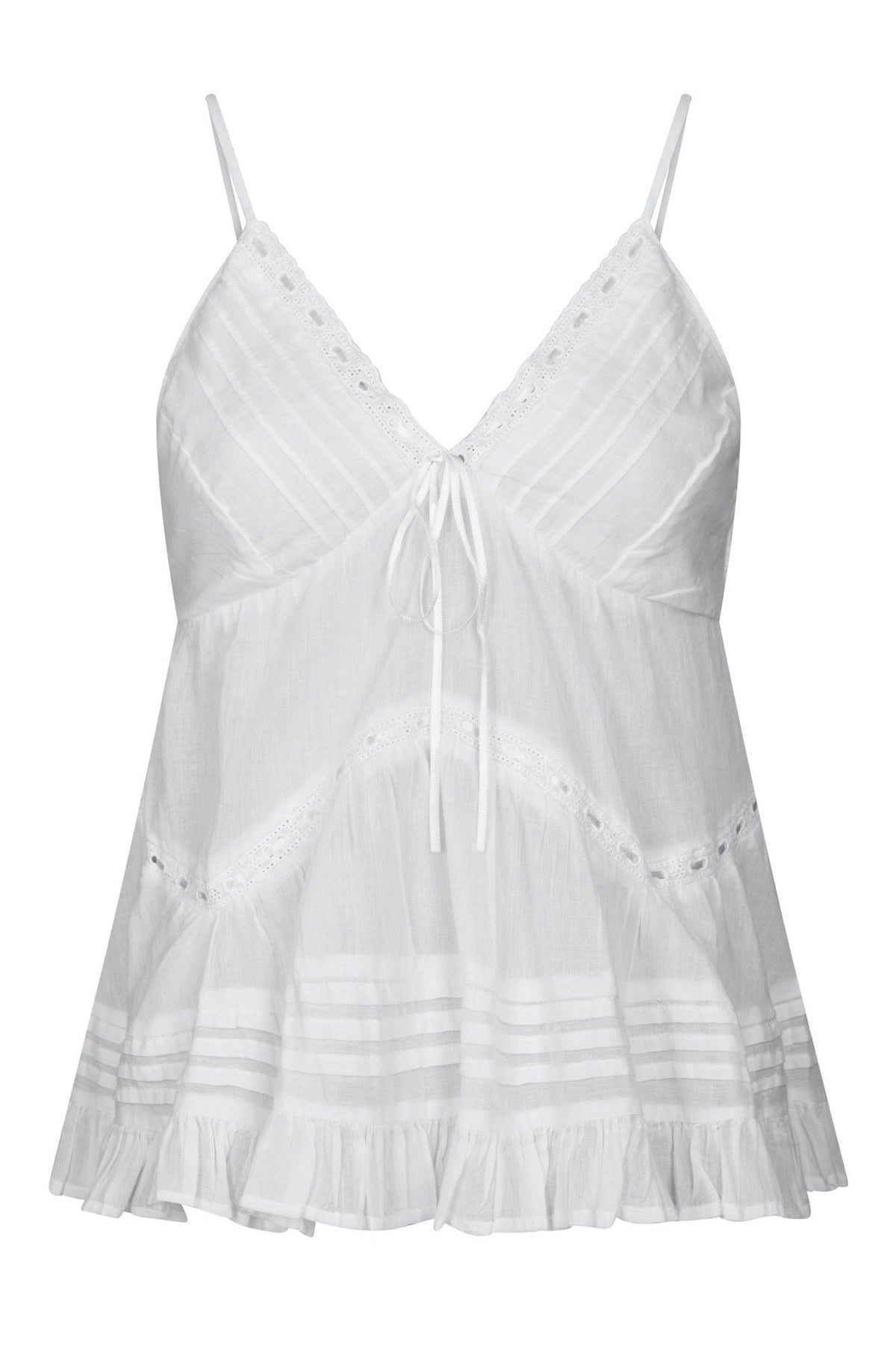 Elvena S Voile Top White - 169066