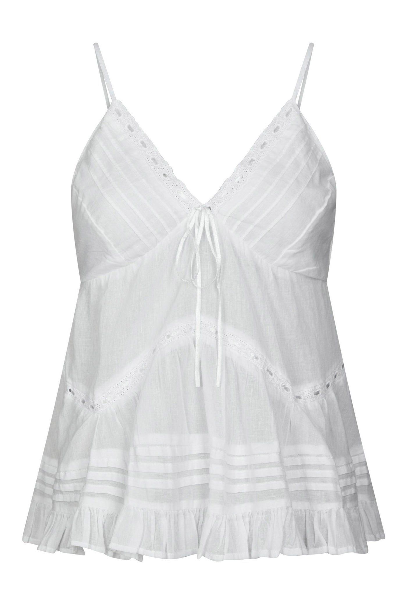 Elvena S Voile Top White - 169066