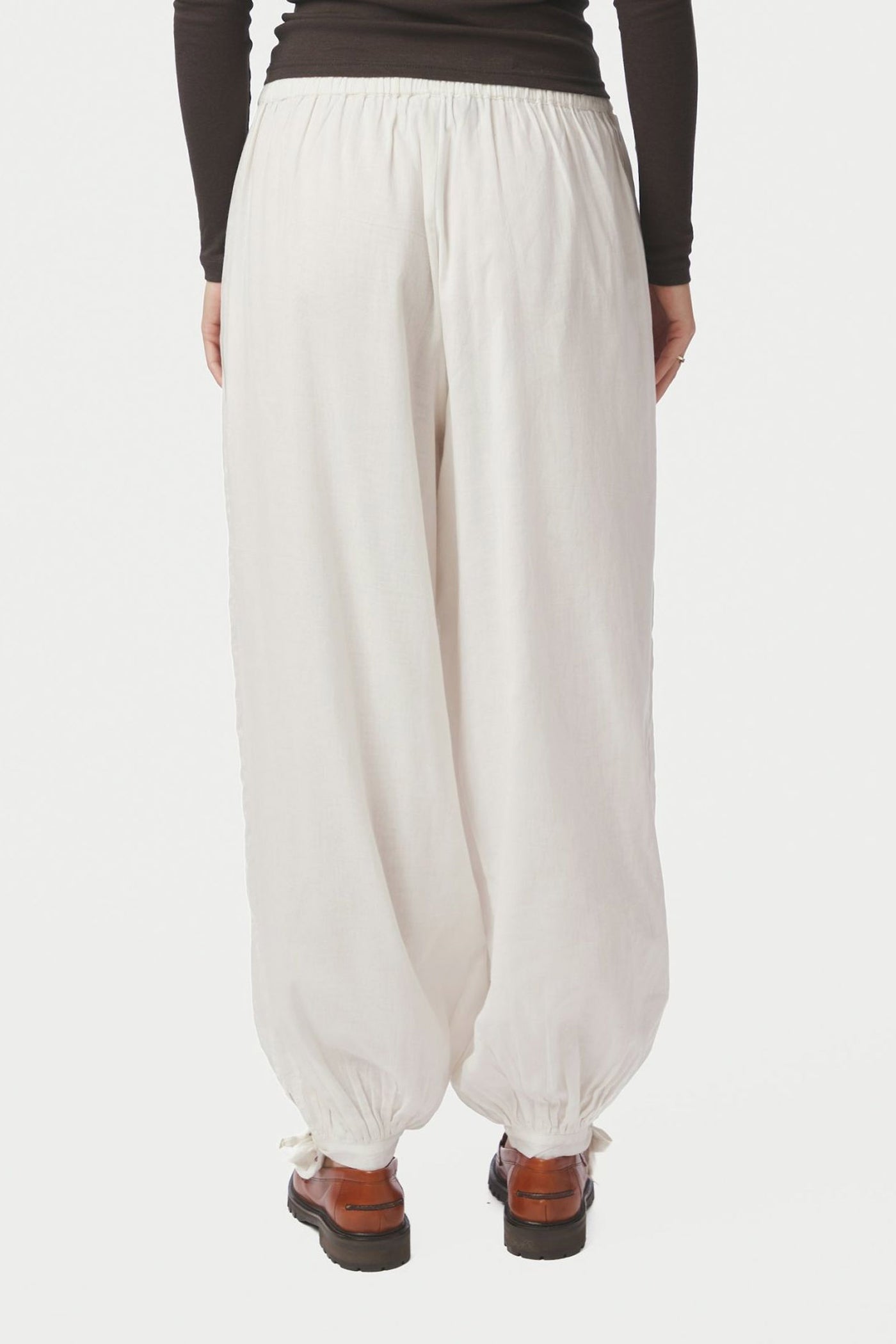 Elyse S Voile Balloon Pants White - 169158