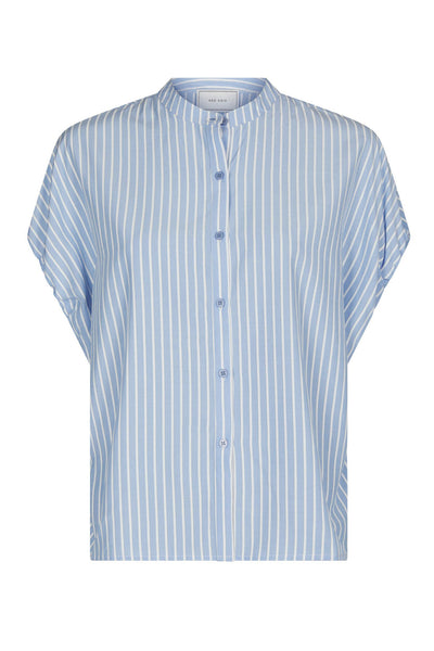 Englana Stripe Blouse Light Blue - 166460 Thumbnail