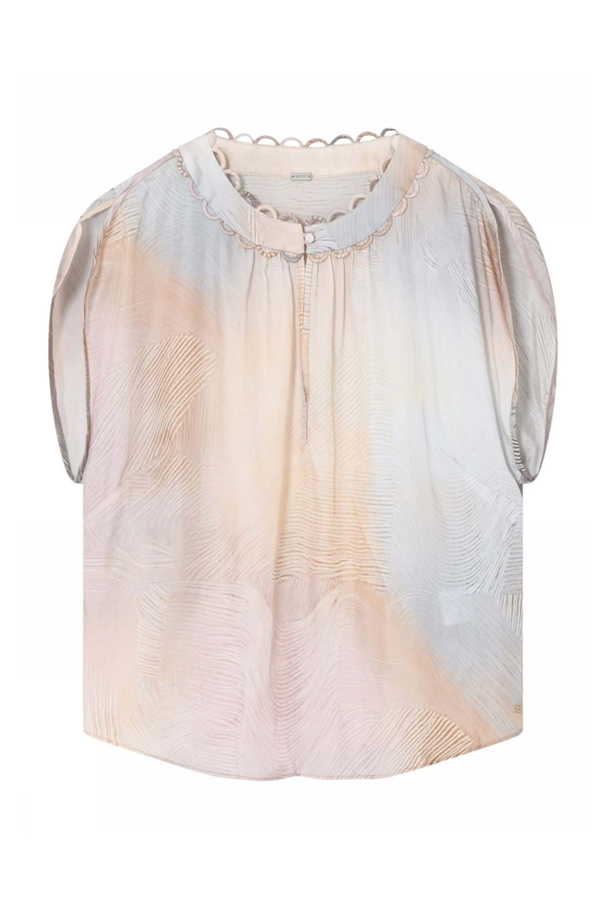Erika, blouse 82037-Sand/Black - 61605/7355