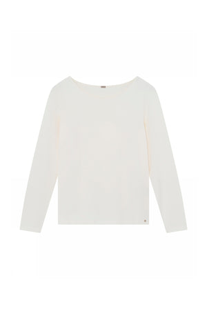 Jill, L/S slim t-shirt 1010-Off White - 62714/1567