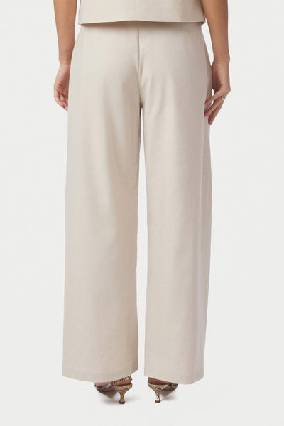 Essiall Linen Pants Creme - 169044 Thumbnail