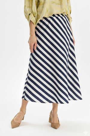 Estella striped skirt Navy - 17030