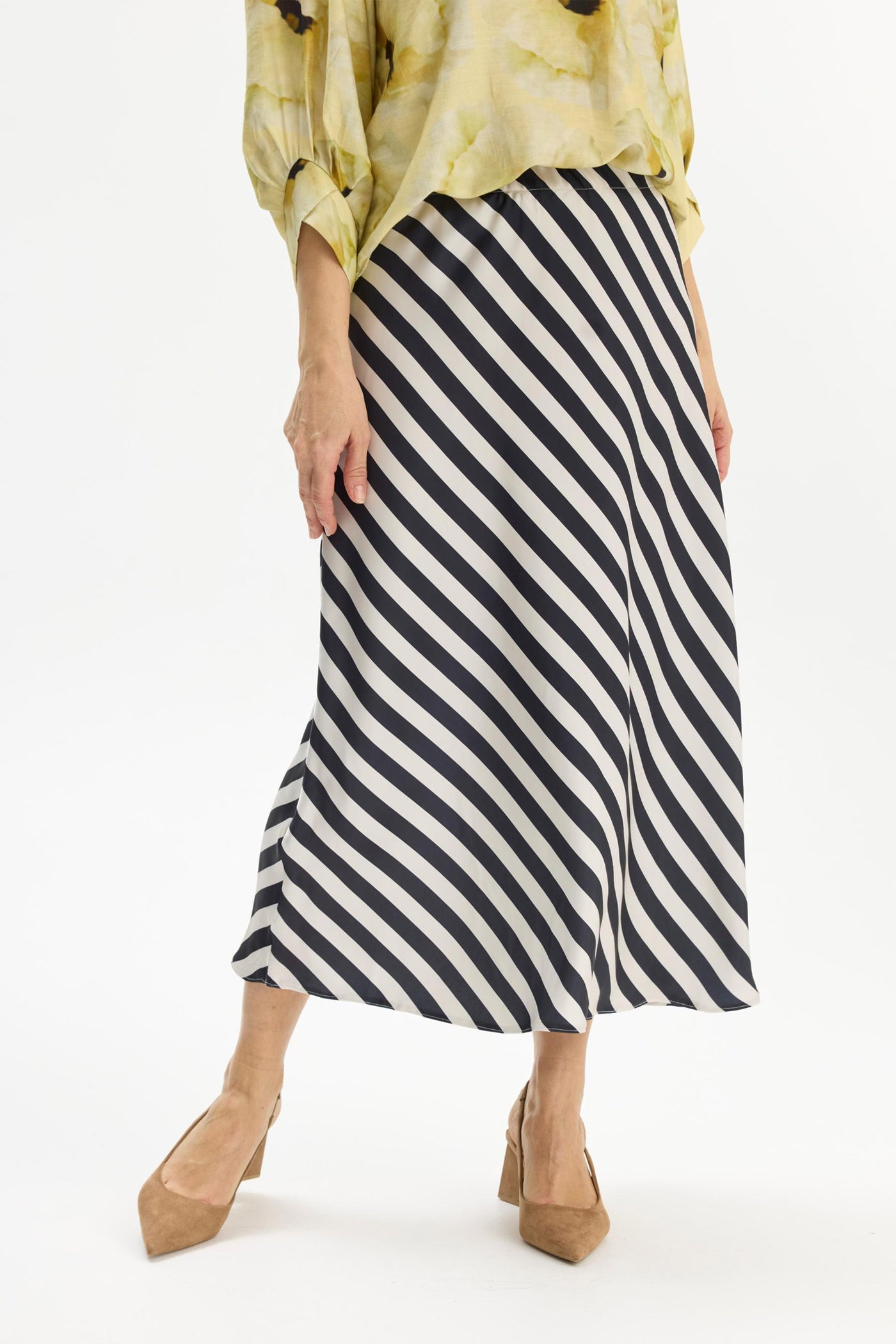 Estella striped skirt SORT - 17030