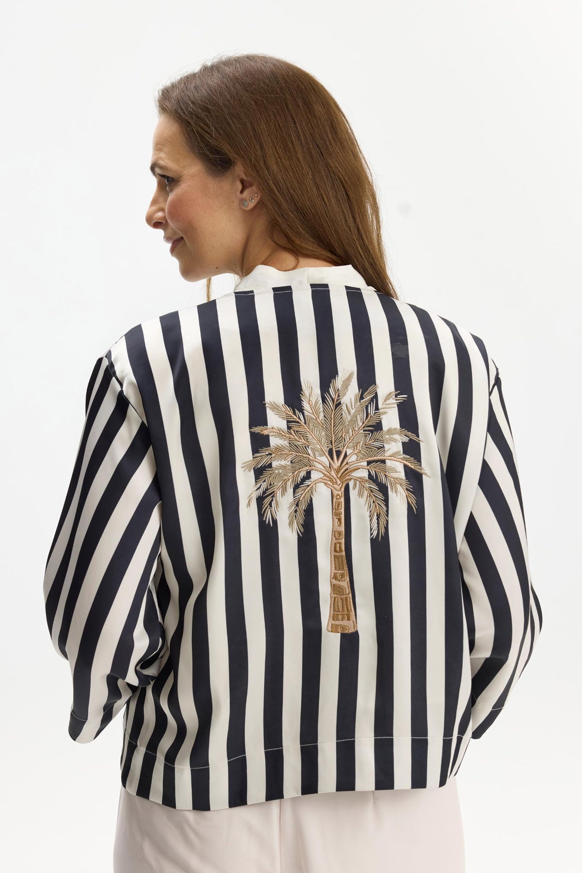 Estella stripe jacket SORT - 17031
