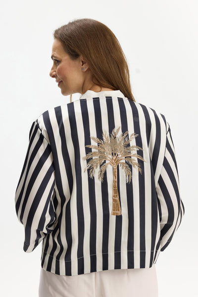 Estella stripe jacket SORT - 17031 Thumbnail