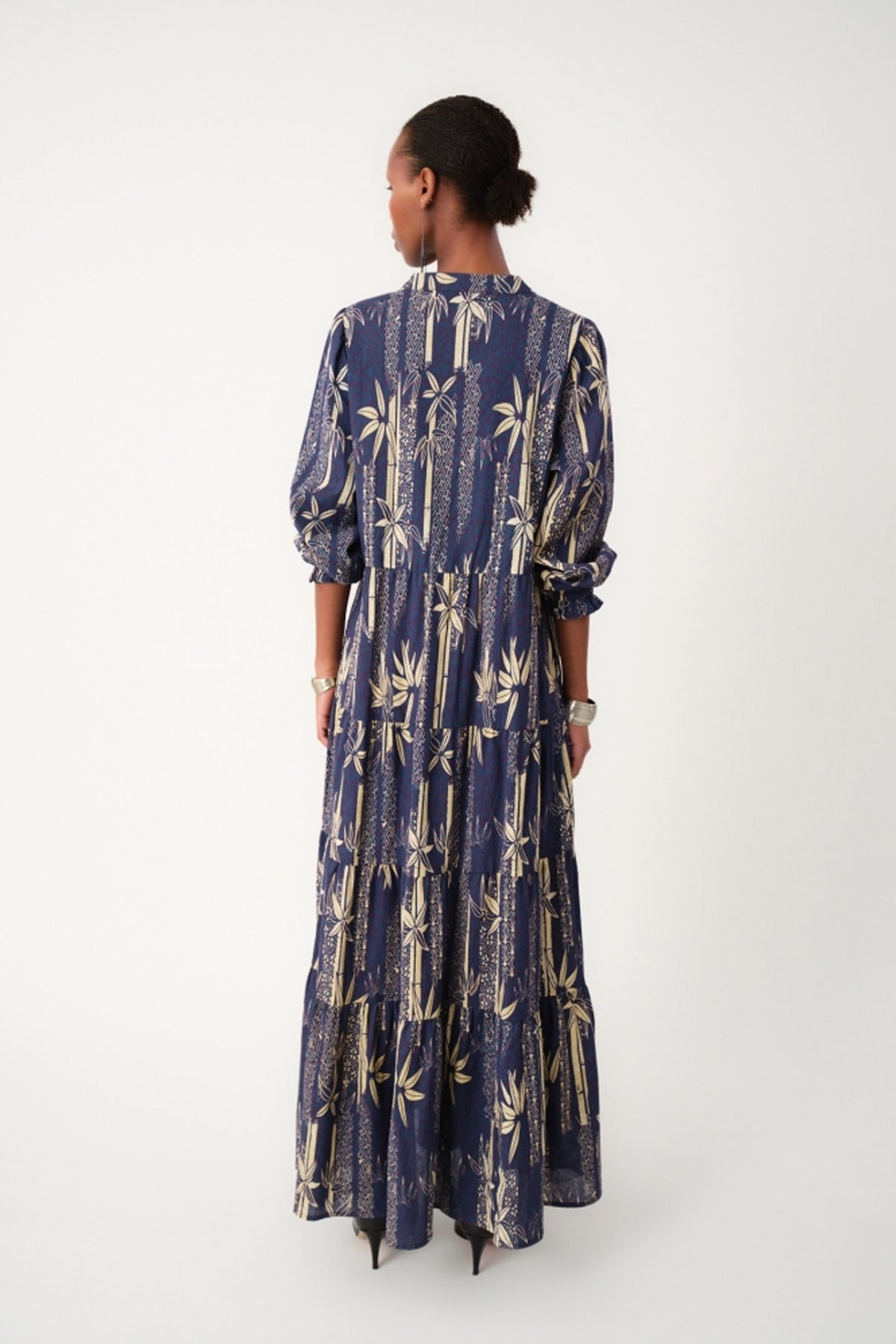 EvelynLL Maxi Dress LS 23 Dark Blue - 25440-3010