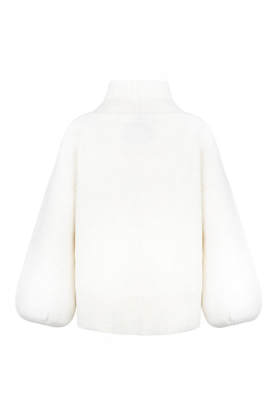 FAM Patch Short Sweater 0003 White Alyssum - 2610120660 Thumbnail