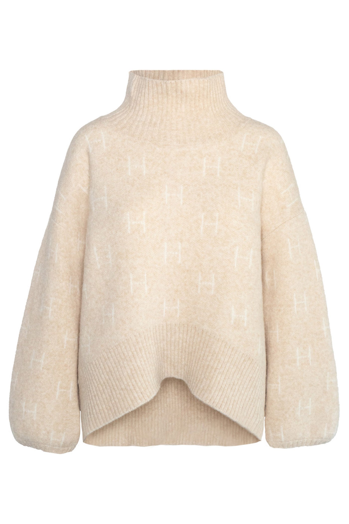 FAM Short Sweater 6514 Light Beige Melange - 2530120425