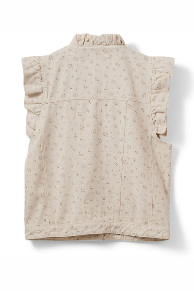 FARAHSW FRILL SLEEVE VEST 5033 Rose Flower - S261215 Thumbnail