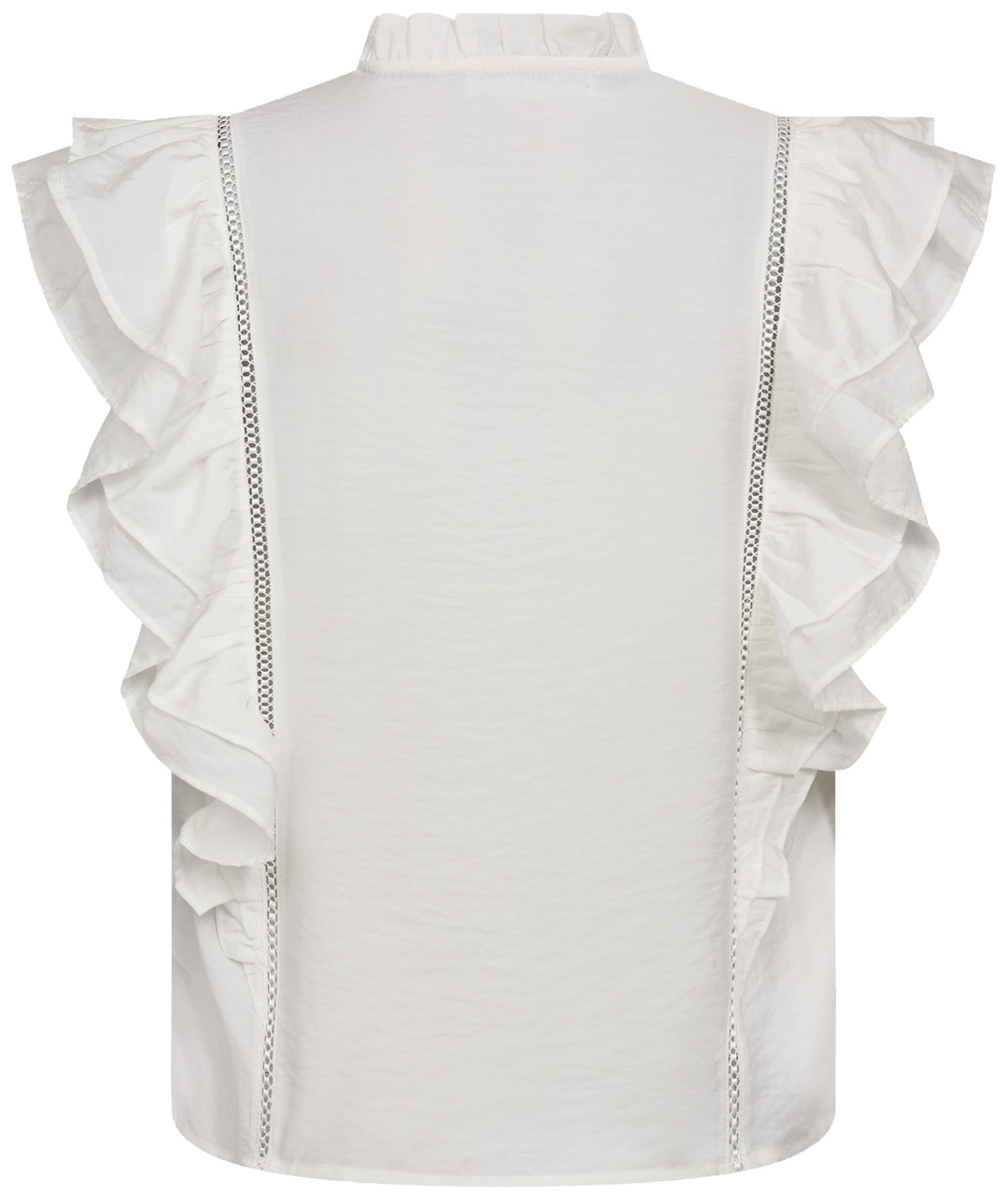 CallumCC Lace Frill V-Top 4000-White - 45172