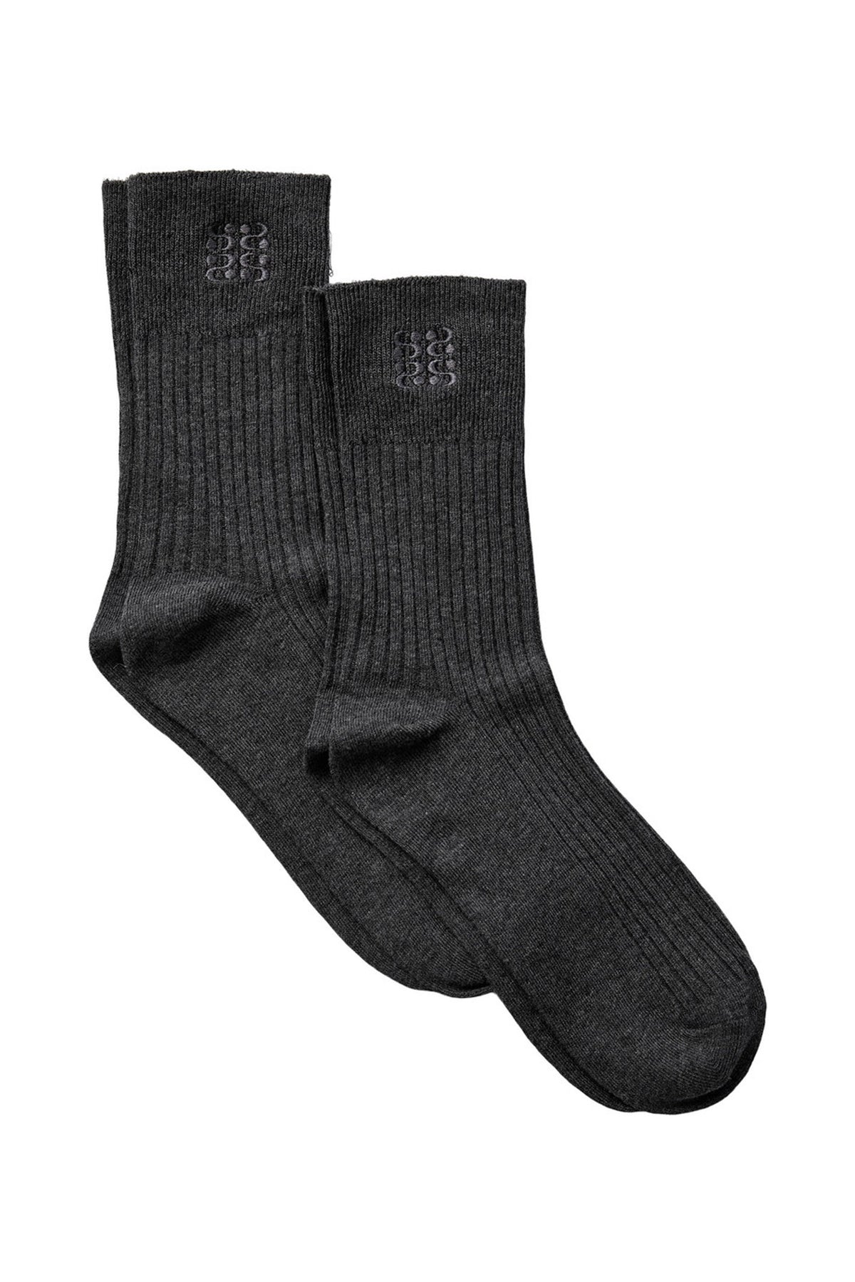 FILLIPPASW ANKLE SOCK x 2 8011 Dark grey melange - SNOS938