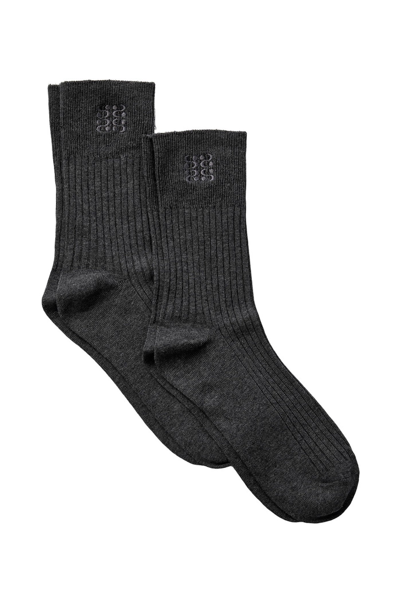 FILLIPPASW ANKLE SOCK x 2 8011 Dark grey melange - SNOS938
