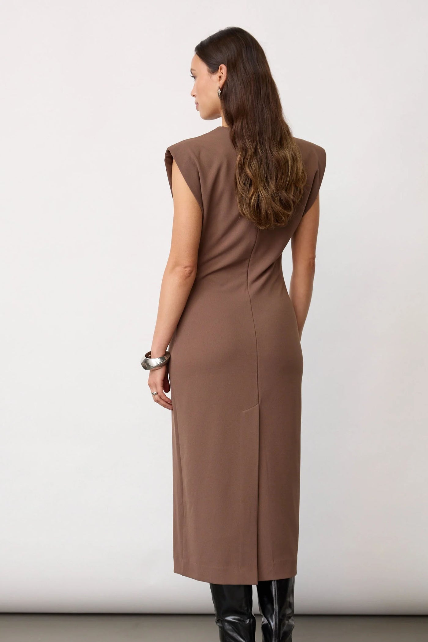 FalconCC Pleat Dress 154-Walnut - 46025