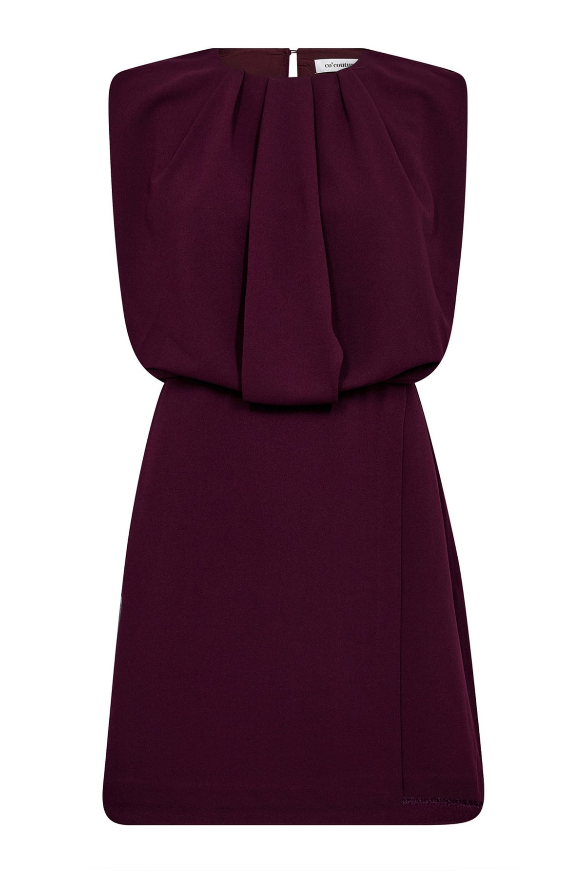 FalconCC Pleat Mini Dress 67-Plum - 36566