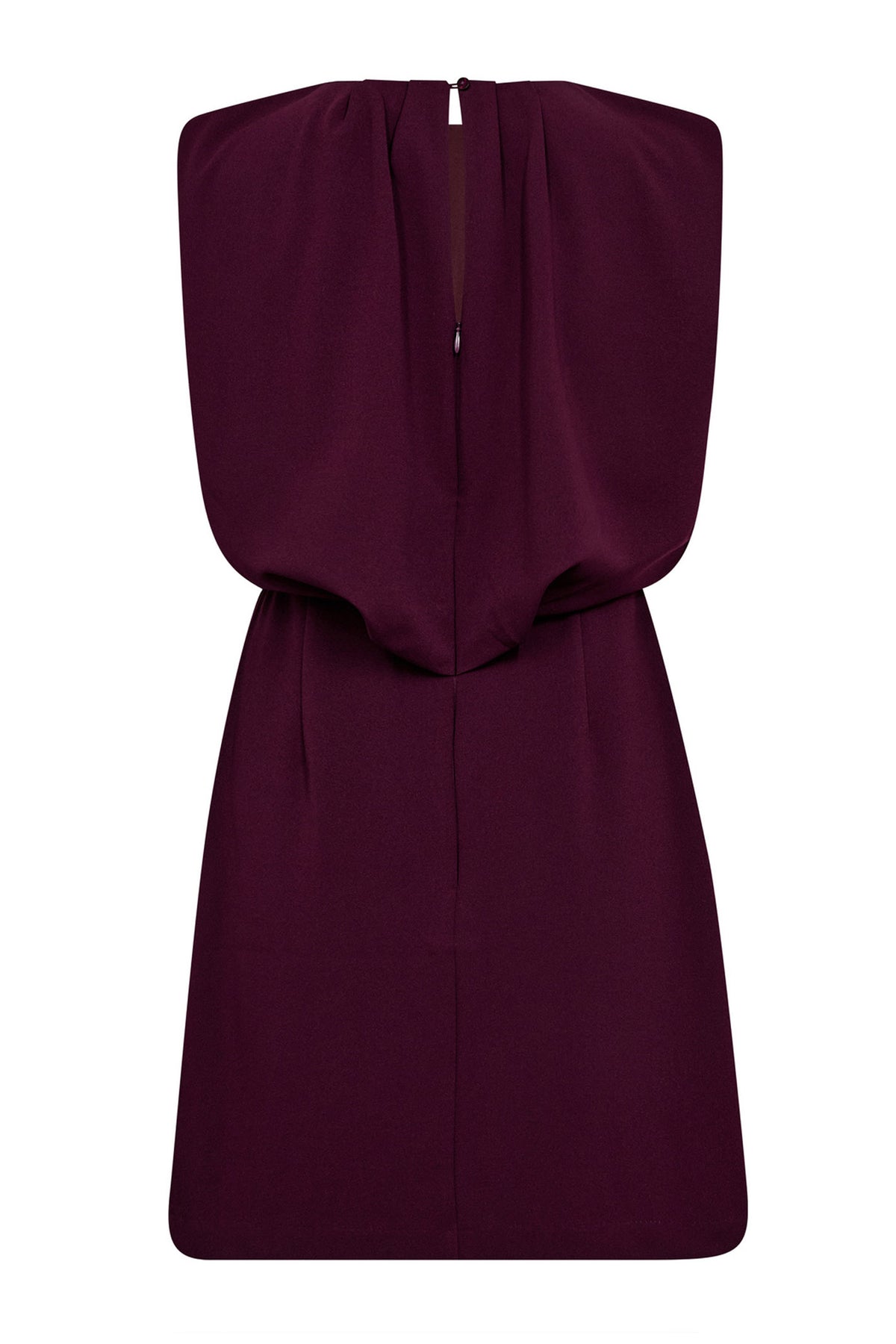 FalconCC Pleat Mini Dress 67-Plum - 36566