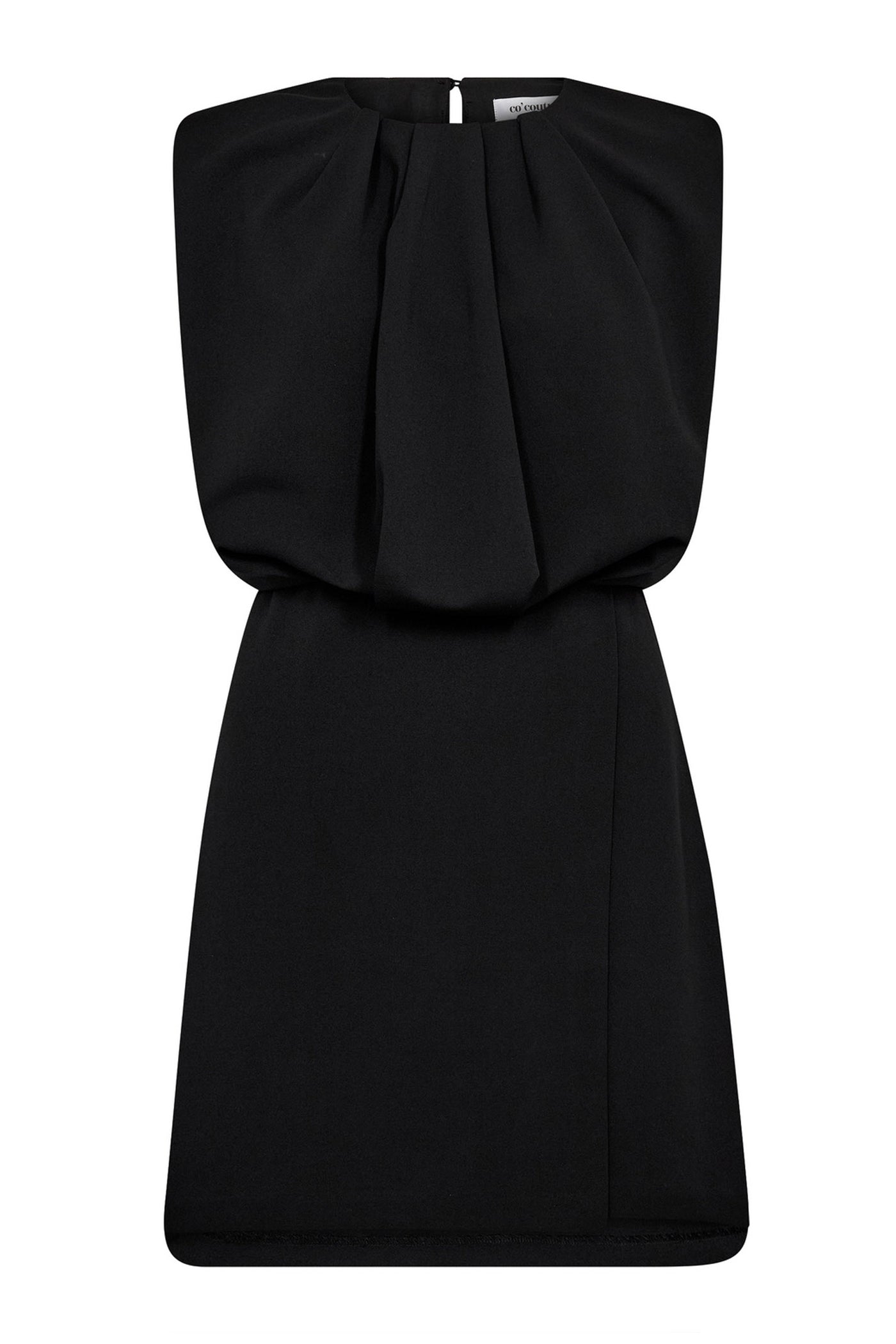 FalconCC Pleat Mini Dress 96-Black - 36566