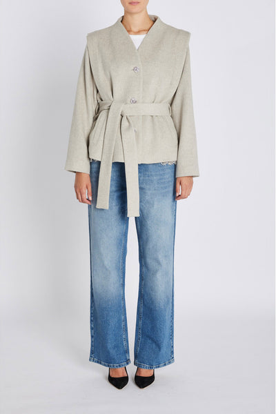 FallopiaBBSisela jacket BEIGE MELANGE - BBW4659 Thumbnail