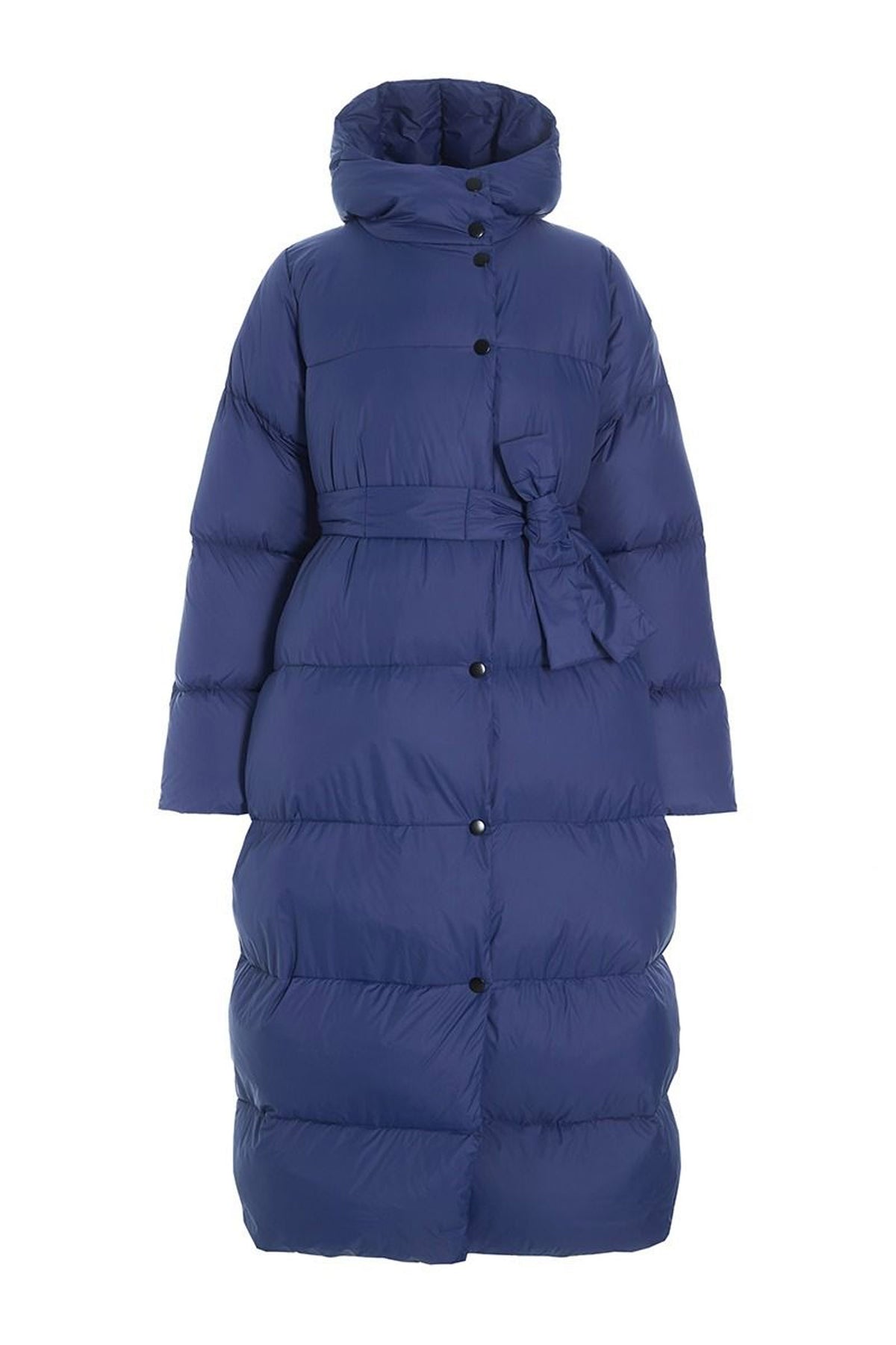 Feather down frakke med bælte Twilight Blue 257-2092-5436