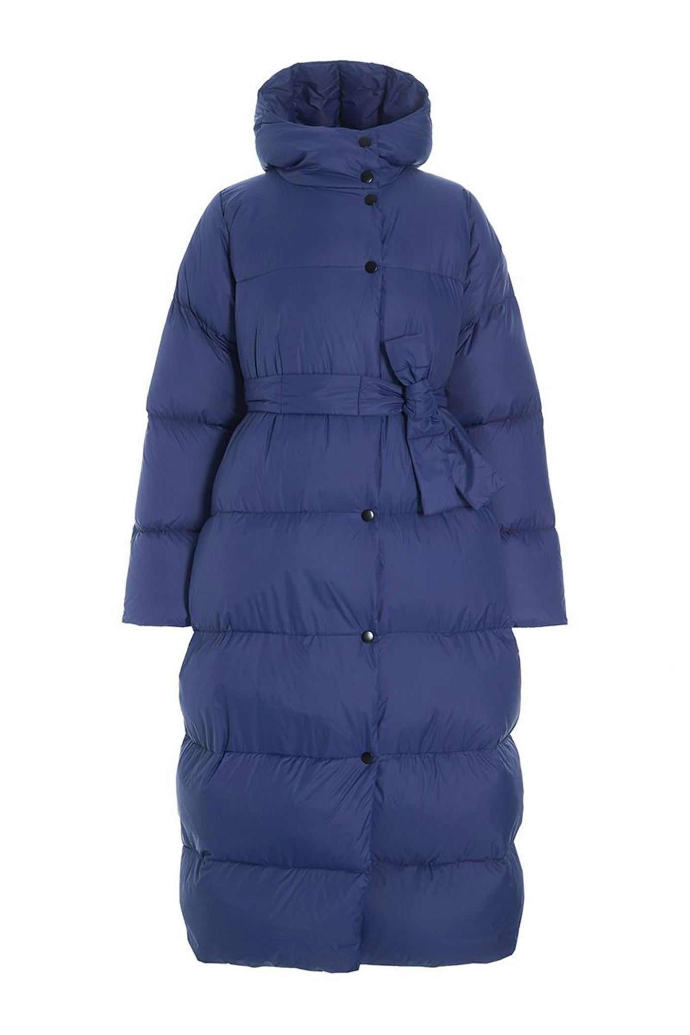 Feather down frakke med bælte Twilight Blue 257-2092-5436