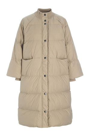 Feather down frakke med knappe STONE - 257-2092-5437