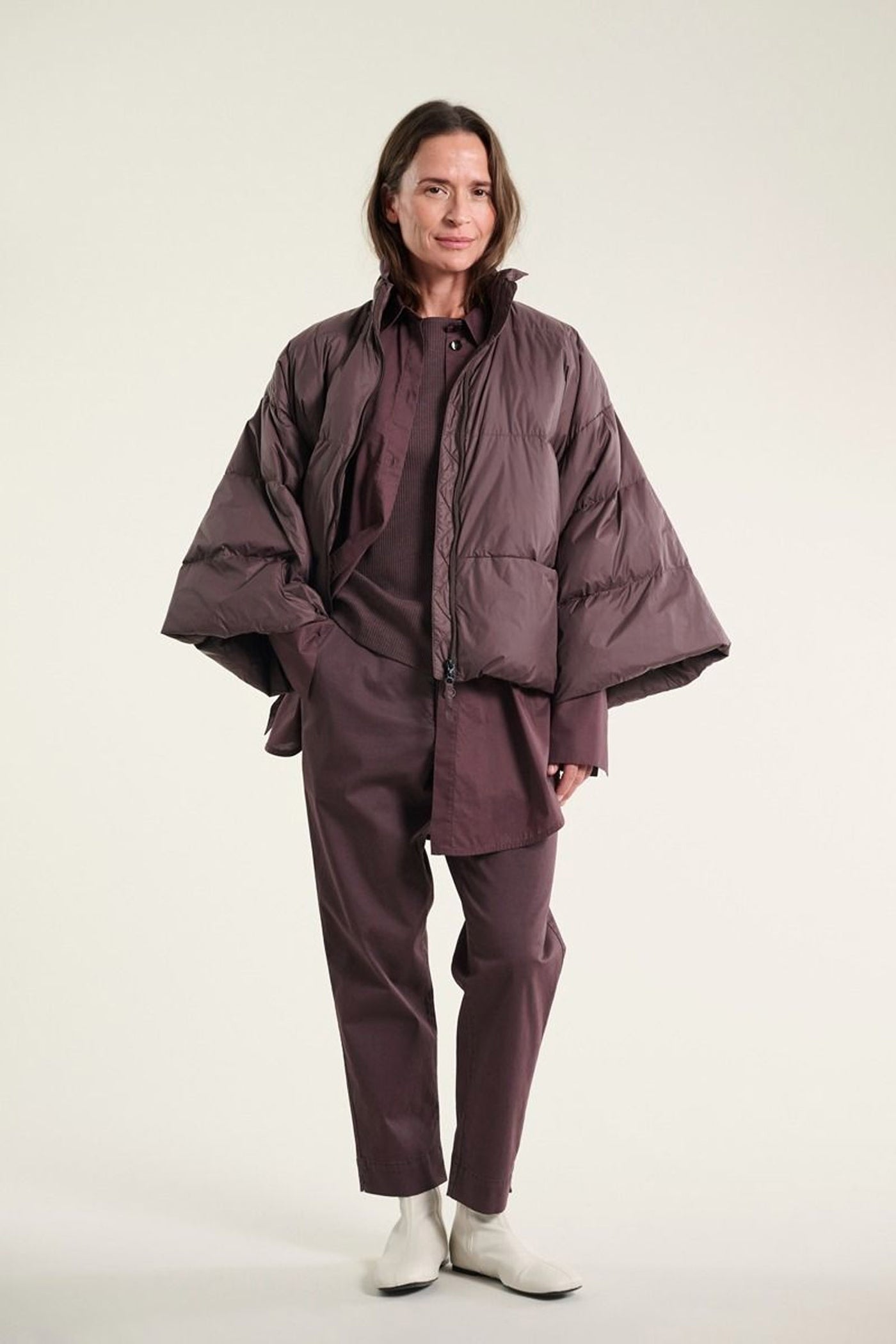 Feather down jakke med krave RAISIN - 261-2092-5630