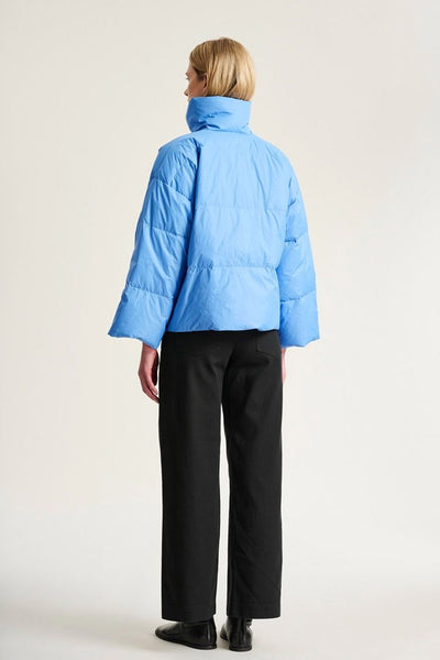 Feather down jakke med revers Lake Blue - 266-2092-5969 Thumbnail