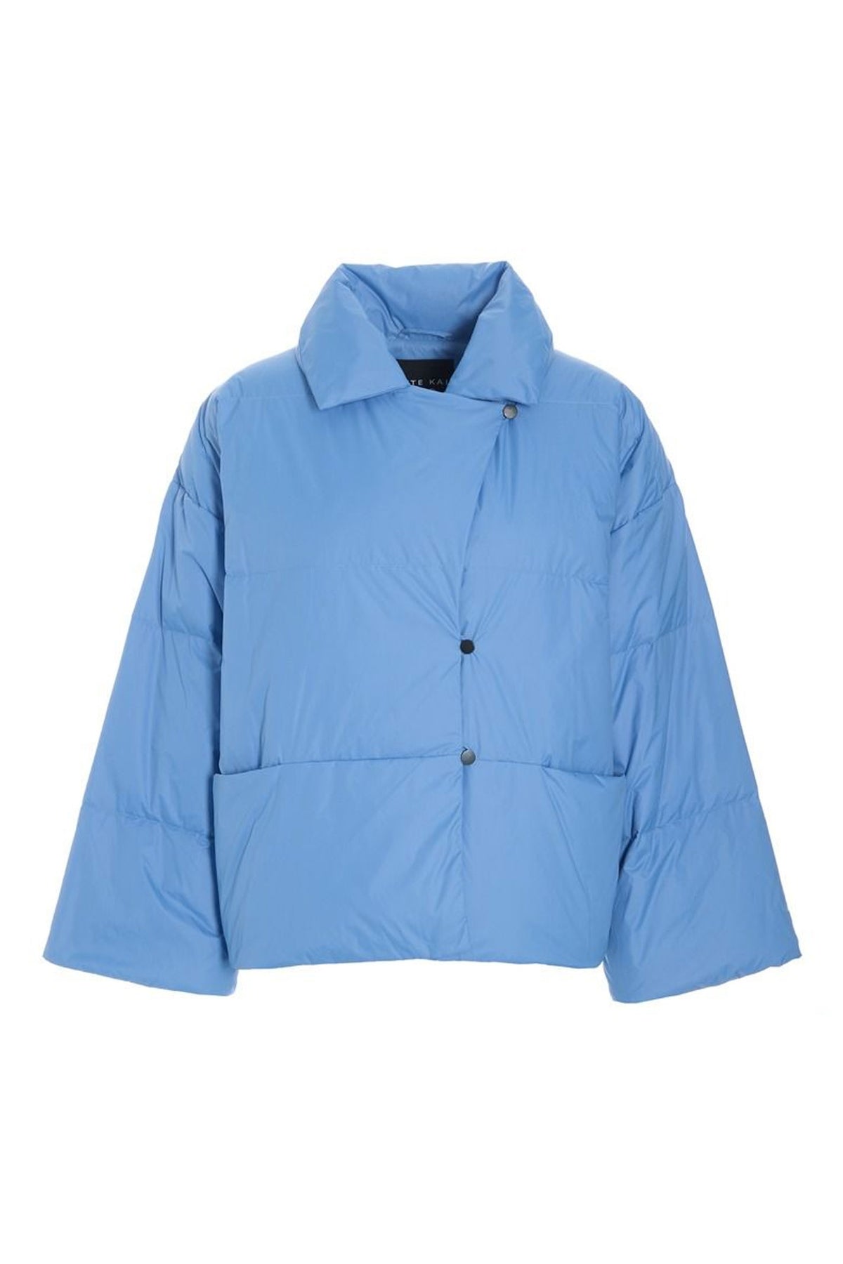 Feather down jakke med revers Lake Blue - 266-2092-5969