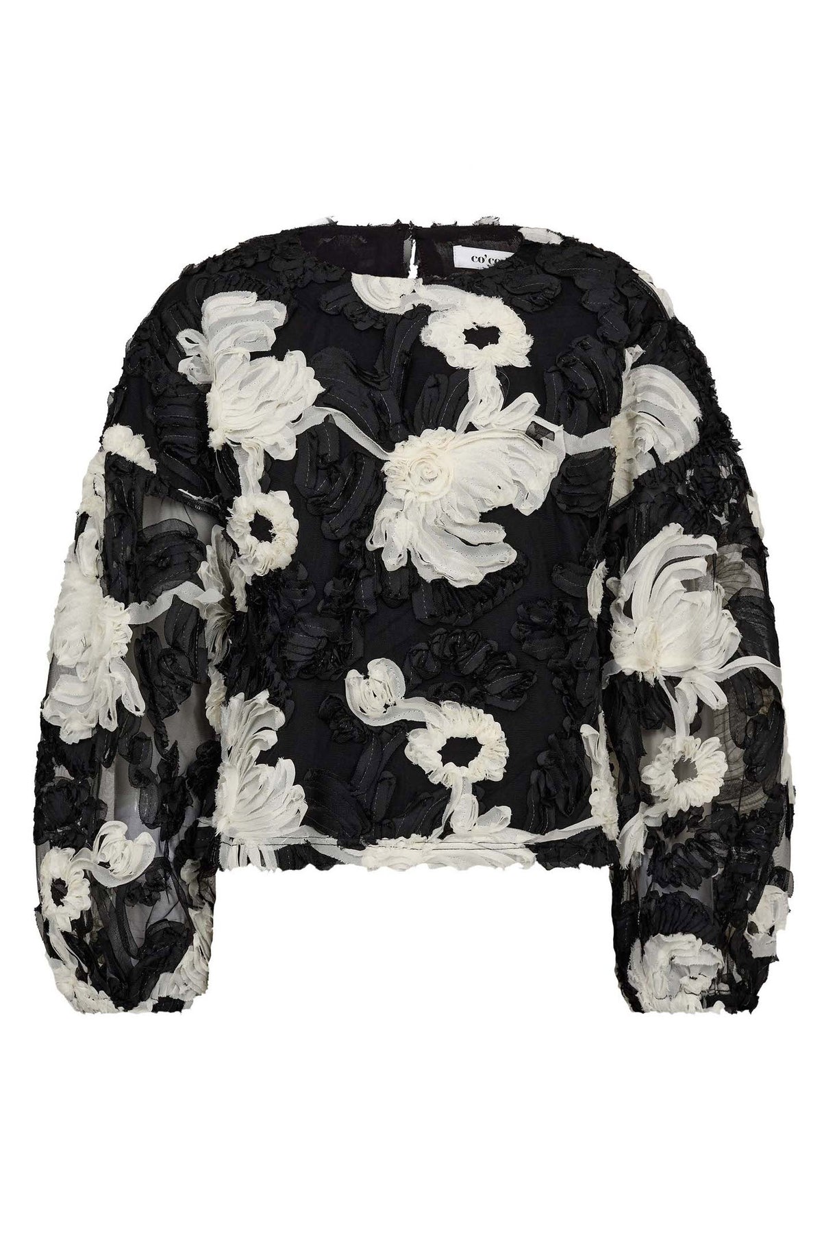 FleurCC Fluffy Blouse 96-Black - 35951