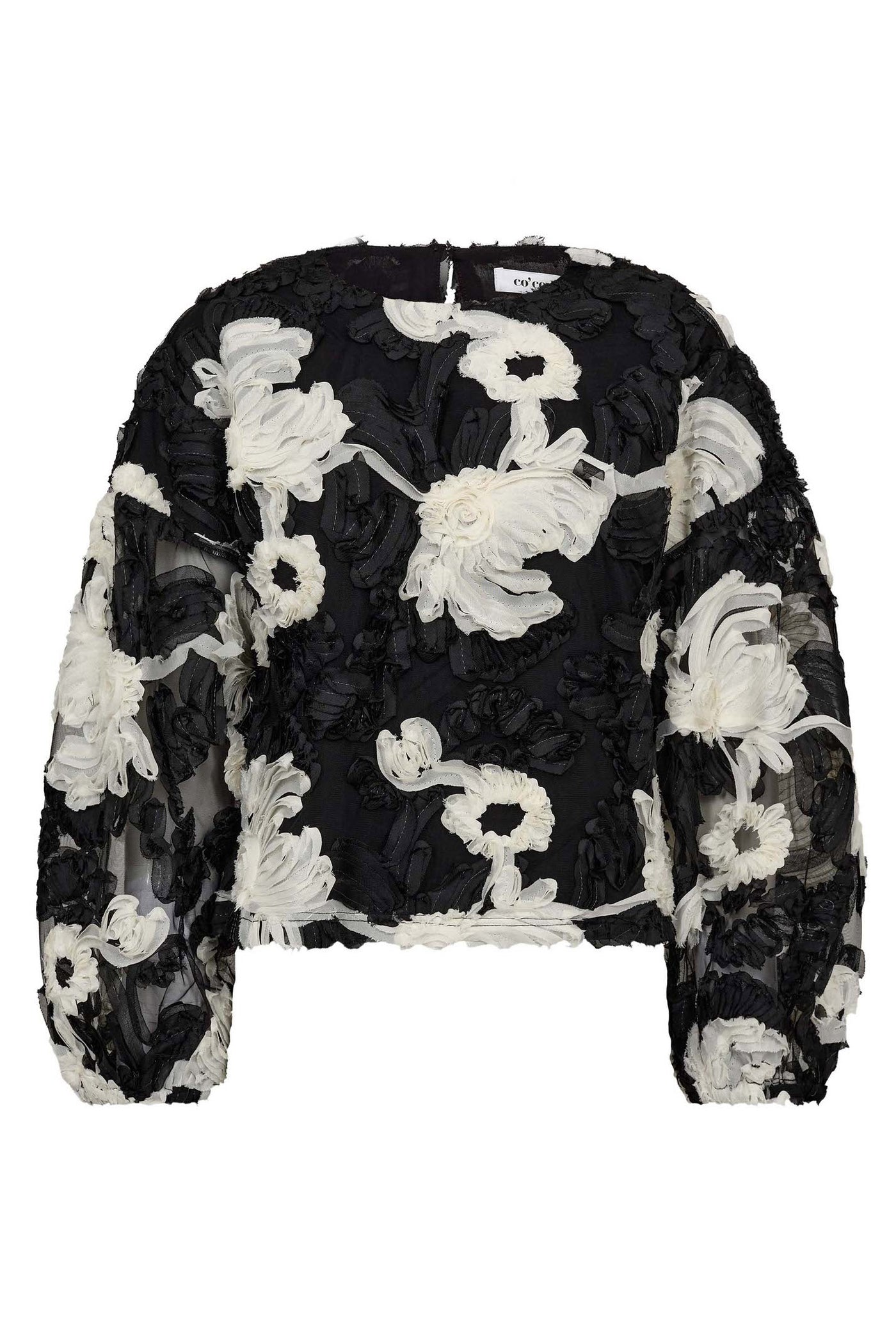 FleurCC Fluffy Blouse 96-Black - 35951