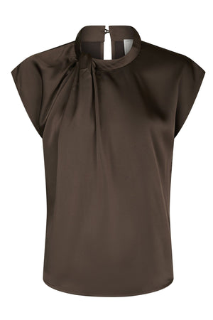 Fleur Drapy Satin Dark brown - 160990