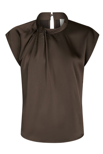 Fleur Drapy Satin Dark brown - 160990 Thumbnail