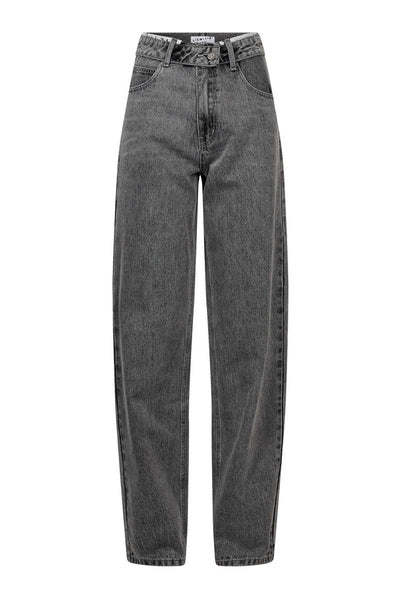 Flip Barrel Grey Tall Jeans Grey - HL10860 Thumbnail