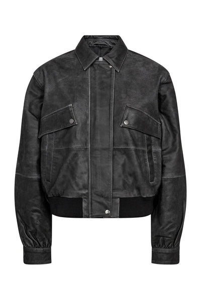 FloydCC Leather Bomber 96-Black - 40008 Thumbnail