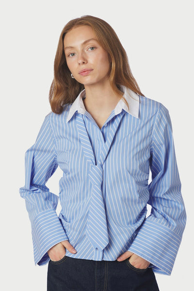 Franceca Stripe Light Blue - 165981 Thumbnail