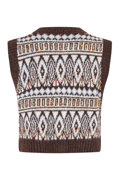 FrancescaLL Vest 87 Dark Mokka - 25407-5004 Thumbnail