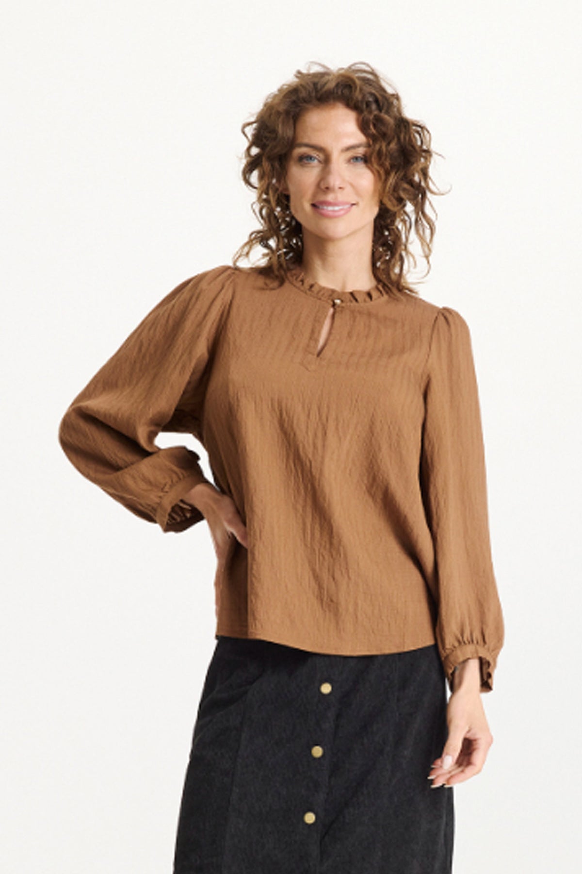 Franny blouse Brown - 16759