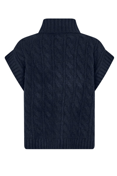 FresnoLL Knit Vest SL 23 Dark Blue - 25471-5013 Thumbnail