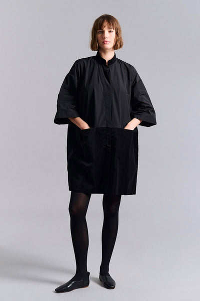 Fukkura poplin frakkekjole Black - 259-2380-5497 Thumbnail